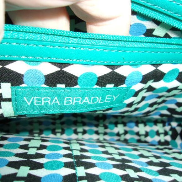 E-146 VERA BRADLEY LEATHER TOTE BAG - Picture 8 of 11